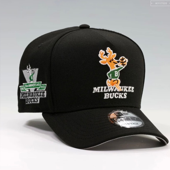 MILWAUKEE BUCKS 1968-1993 25TH ANNIVERSARY NEW ERA A-FRAME SNAPBACK HAT